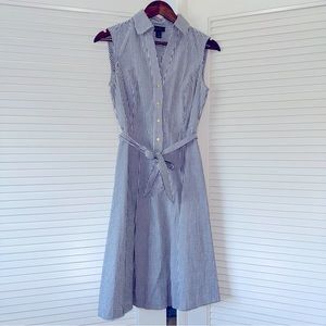 Jone’s & Co Jones New York blue and whites Striped Dress